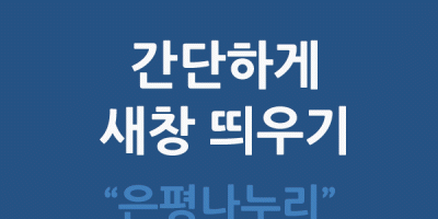 원하는 사이즈로 새창 띄우기 간단하게 새창띄우기