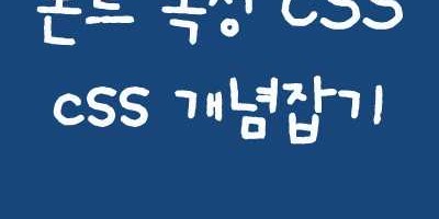 폰트 속성 CSS 적용하기 css 개념잡기