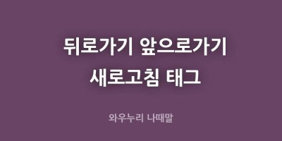 뒤로가기 앞으로가기 새로고침 태그