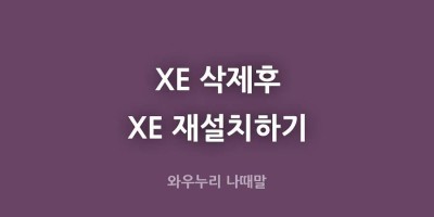 xe 삭제후 재설치