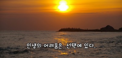 선택은 어렵고 결정도 어렵고